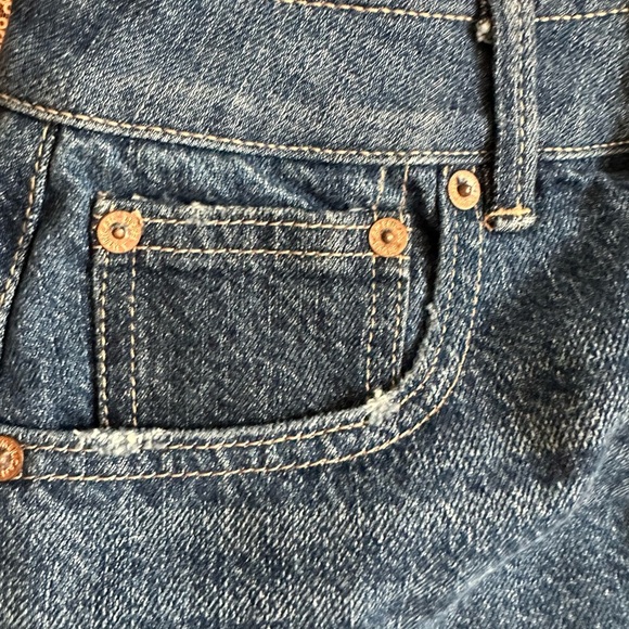 American Eagle Denim skirt Size 2 Color Blue. Super High Rise A-Line Patchwork. - Picture 4 of 10